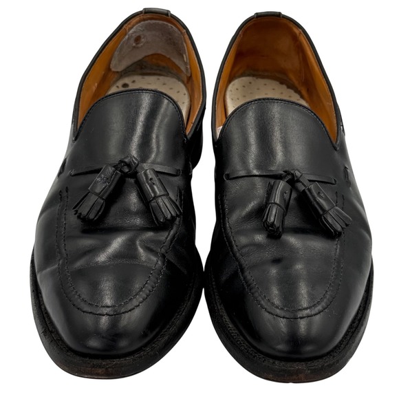 Allen Edmonds Mens Black Leather Tassel Loafers Vibram Soles Size 13C Dress Shoe